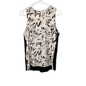 Kaileigh Sleeveless Blouse Size S White Black